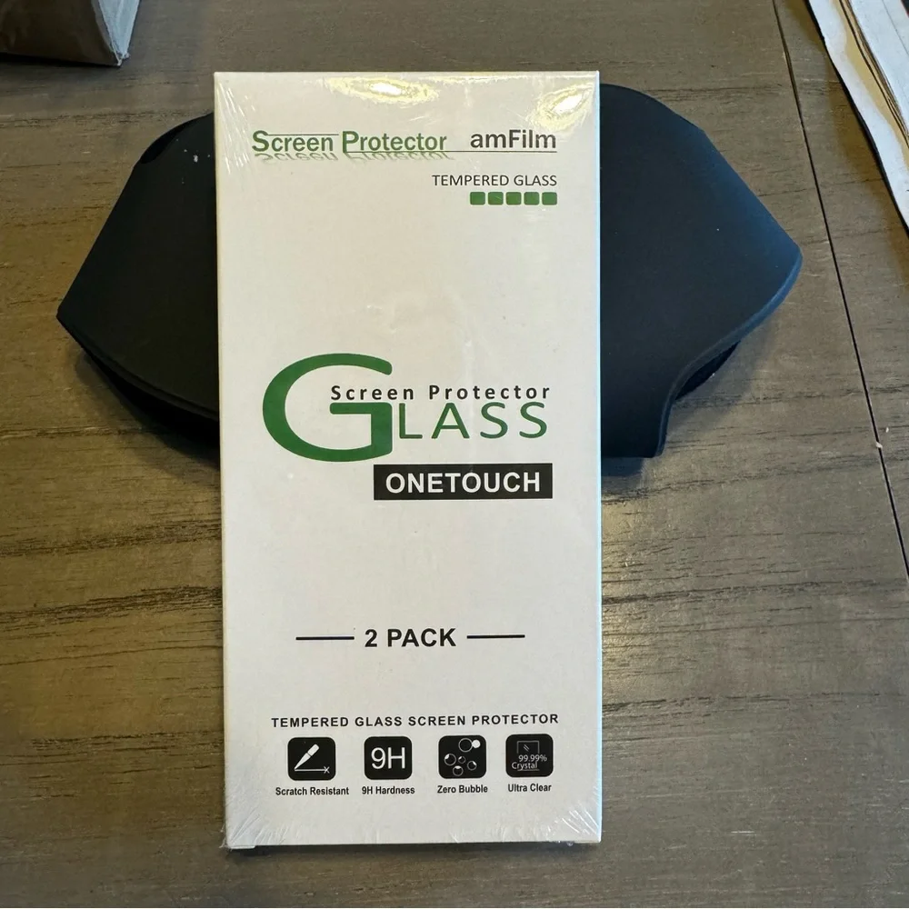 Tempered glass screen protector for iPhone 12 Pro Max.